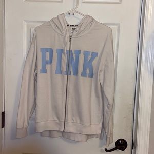 White Pink Zip Up